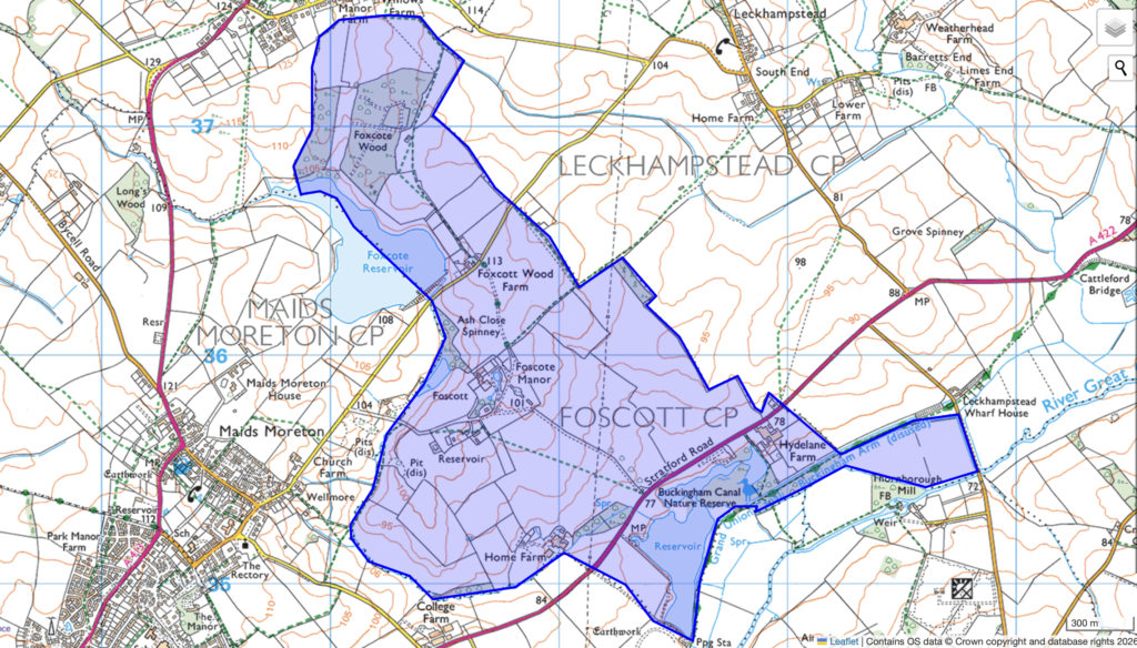 Foscott Parish Map